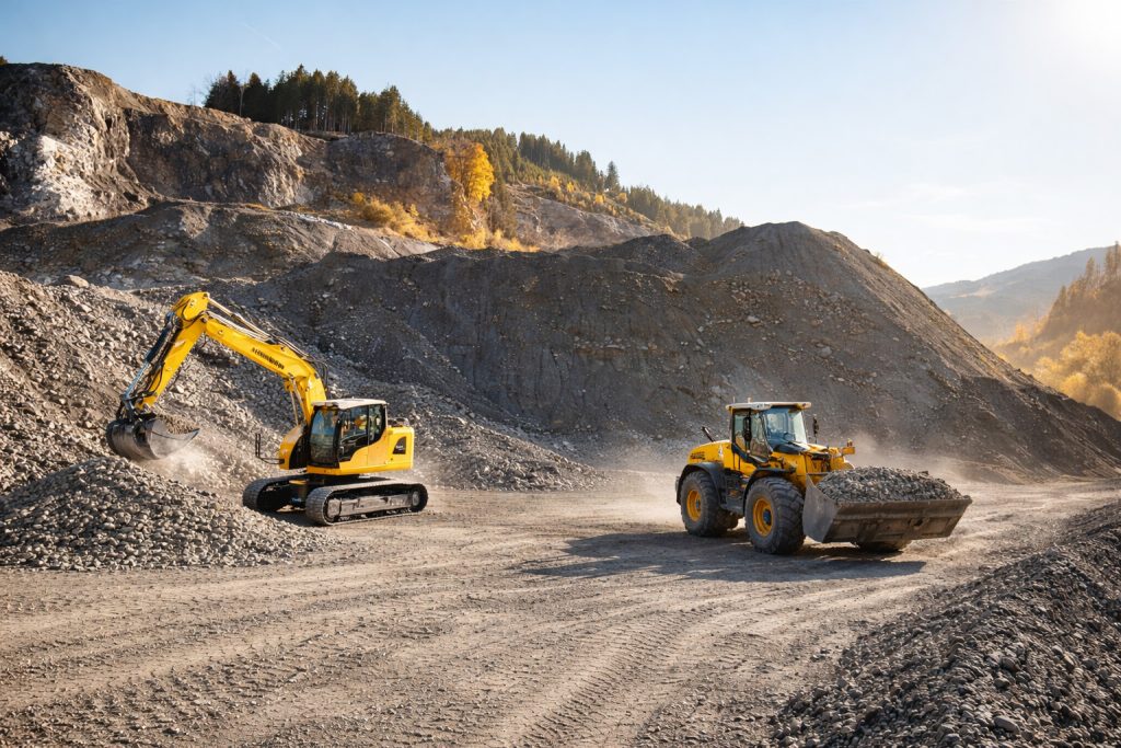 Loader and Excavator Quarry Machinery